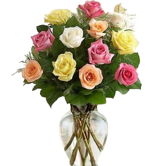 15 multi-colored roses | Flower Delivery Anadyr